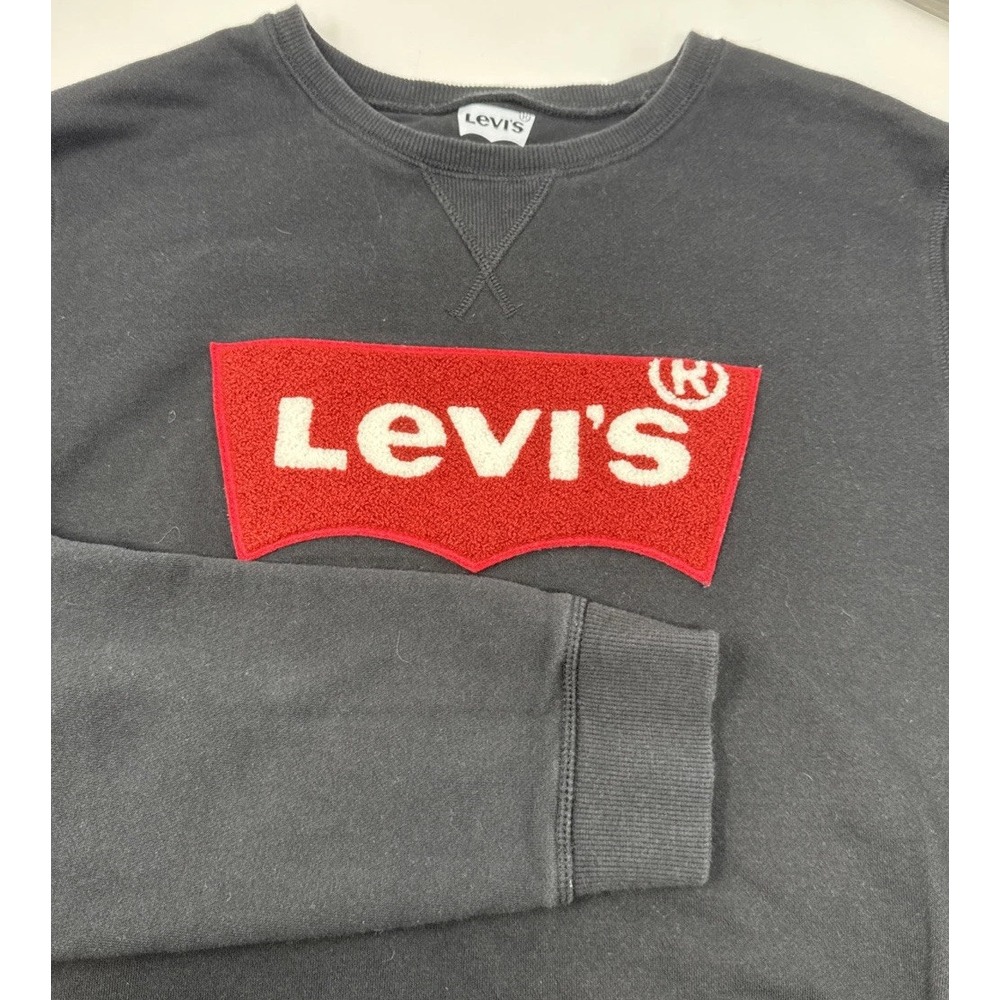 Levi Strauss  Co Mens Black Long Sleeve Crewneck Sweatshirt Size L